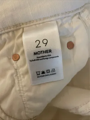 MOTHER Denim WIDE LEG Jeans the twister skimp in cream puff thumbnail 2