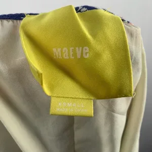 Maeve Patchwork V Neck Open Back Hi‎ Lo Midi Dress Size Extra Small thumbnail 6