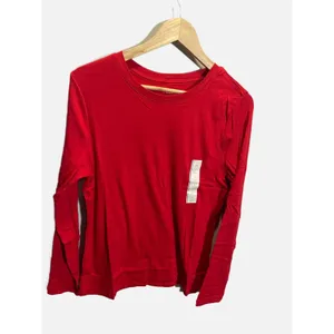 A‎ New Day Long Sleeve T-Shirt Womens Large Red Ribbed Crew Neck Casual Basic thumbnail 2