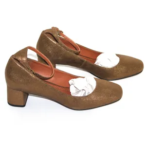 Coach Ankle Strap Pump Metallic Suede Size 9 thumbnail 2
