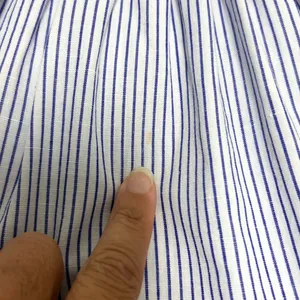 Saylor Blue White Stripe Zerina Plunging V Neck Puff Short Sleeve Mini Dress S thumbnail 12