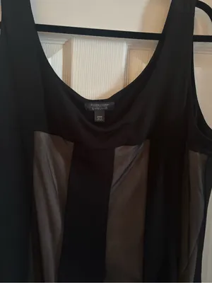 Dress Barn Black Sleeveless Sheer Panel A-Line Dress Size 20W thumbnail 2