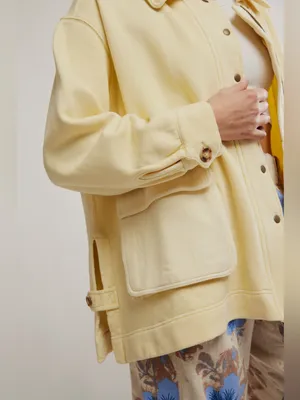 Free People Alexa Sweatshirt in Flan Butter Yellow M thumbnail 3