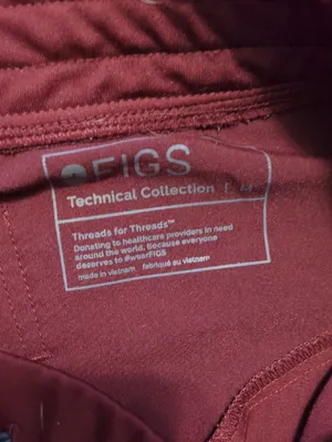 Figs Maroon Joggers Size Medium thumbnail 2