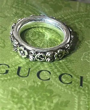 Interlocking G Flower Ring Ag925 thumbnail 3