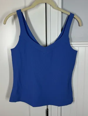 Beyond Yoga Women's Medium Impulse Ribbed Classic Tank Deep Peri Blue Purple thumbnail 1