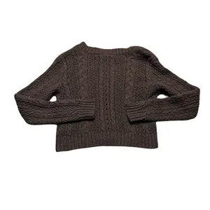 🤎 American Eagle Y2K Cable Knit Cropped Cardigan Brown Size Small‎ 🤎 thumbnail 5
