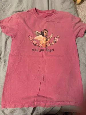 Angel t shirt Pink Size XL thumbnail 1