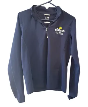 Cutter & Buck Womens Navy Corona Hard Seltzer Quarter Zip Pullover DryTec M Golf thumbnail 1