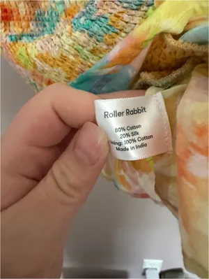 Roller Rabbit Sandrio Dove Watercolor Smocked Ruffle Top thumbnail 5