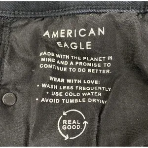 American Eagle‎ Flare Jeans Women Black Front Seam Split Hem High Waisted Sz 4 thumbnail 10