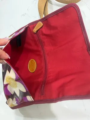 Fossil Floral Crossbody Bag in Purple, Cream and Yellow thumbnail 4