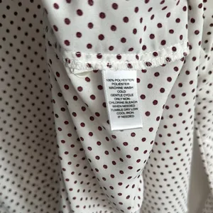 LOFT White and Purple Long Sleeve Blouse thumbnail 8