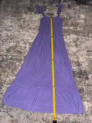 Lavender Tie-Shoulder Smocked Maxi Dress thumbnail 9