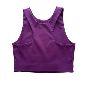 Girlfriend Collective Dylan Tank Bra in Burgundy Purple Size XS X-Small thumbnail 2