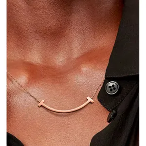 NEW‎ Rose Gold Filled Curved Bar Necklace , 16-18 thumbnail 5