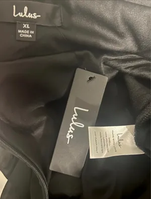 Lulus NWT Black Formal Maxi Dress XL | Deep V Open Back thumbnail 5