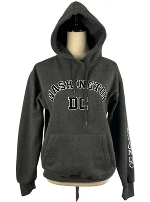 Washington DC Hooded Sweatshirt Hoodie Gray Women Medium "Designed‎ in USA" thumbnail 1