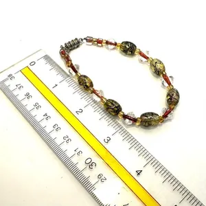 Clear and yellow beaded bracelet thumbnail 7