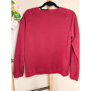 Sunrise E Company SRL Burgundy FUN FUN Graphic Sweatshirt Moto Shoulder Large thumbnail 4