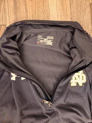Under Armour Notre Dame Striped Quarter-Zip  thumbnail 3