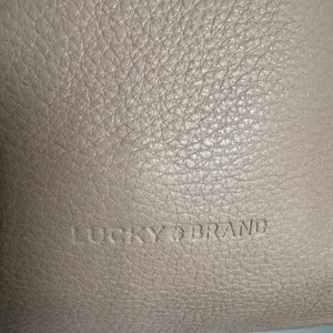 Lucky Brand Genuine Leather Bag With Silver Hardware Tan Beige thumbnail 5
