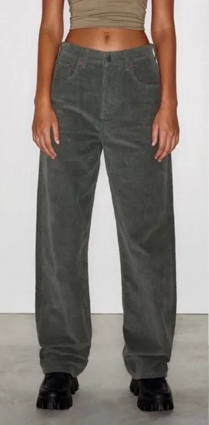 Motel Rocks Corduroy Wide Leg Pants Size Medium Gray thumbnail 1