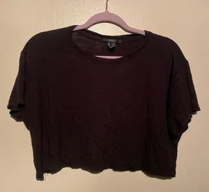 Forever 21 Black Crop Top thumbnail 1