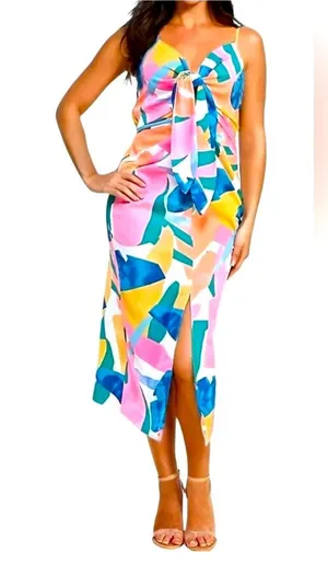 Milk and Honey Colorful Abstract Print Body Con Dress thumbnail 4