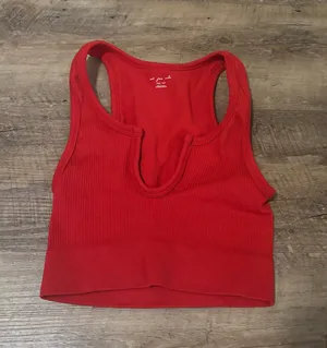 Urban Outfitters Cropped Red Tank Top thumbnail 1