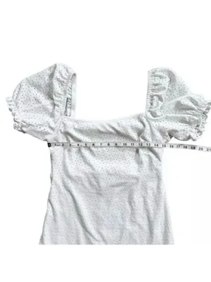 Speechless Eyelet Open Back Boho Prairie Core Mini Dress Sz Large Juniors thumbnail 10
