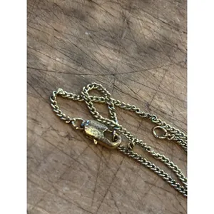 Gold-Plated J Pendant Necklace On Rope Chain 18 Inches Unisex thumbnail 8