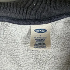 Vintage Old Navy Womens Large Quarter Zip Sweatshirt Grey thumbnail 7