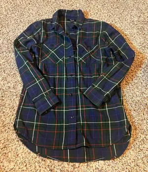 Madewell XS Plaid Flannel Shirt‎ Button Down Long Sleeve Top Womenswear thumbnail 1