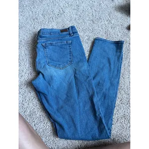 Straight Leg Blue Jeans Paige Troy Boy Medium Wash Denim Pants thumbnail 6