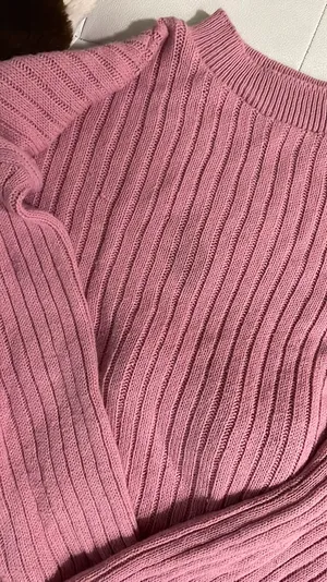 Pink Ribbed Soft Knit Set thumbnail 5