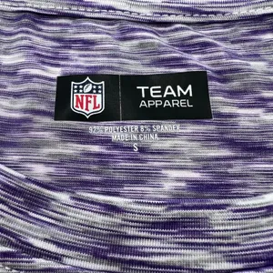 NFL Team Apparel Minnesota Vikings Womens Purple Space Dye Glitter T-Shirt S‎ thumbnail 4