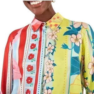 Farm Rio Shelby Button Down Blouse Medium thumbnail 5