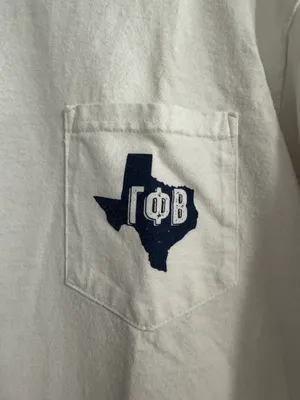 Gamma Phi Beta Texas Forever Long Sleeve Shirt White Size L thumbnail 3