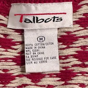 Vintage Talbots Button Down Vest Blue Floral/Holiday Women's‎ Size Medium thumbnail 10