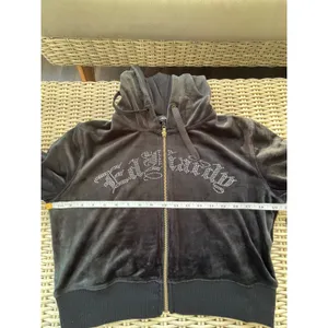 Ed Hardy NWT Silver Tiger Velour Zip Up‎ Hoodie Large Rhinestone Y2K athleisure thumbnail 8