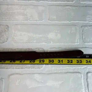 Justin Boots Leather Belt Womens 30‎ Brown Silver Concho Button Buckle Top Grain thumbnail 7