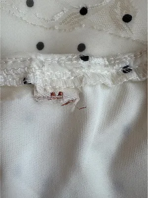 White Polka Dot Ruffle Maxi Dress with Spaghetti Straps Size M thumbnail 4