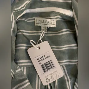 PJ Salvage Stripe Hype Pajama Set Green Size 2X thumbnail 9