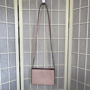 Kate Spade Preppy Pink Minimalist Classic Quiet Luxury Leather Crossbody Purse thumbnail 4