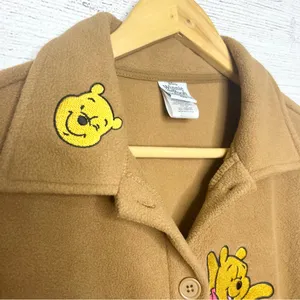 Disney Winnie the Pooh Character Fleece Button-Up Shacket Shirt Jacket Size XL Hazelnut thumbnail 6