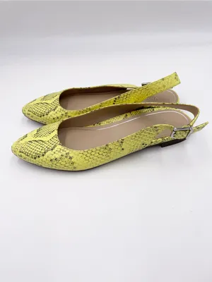 Vionic Jade Slingback Mules Yellow Leather Snakeskin Women's Size 8 Pointed Toe thumbnail 8