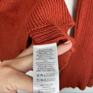 Free People Viola Rust Knit Sweater Top Studded Bell Sleeves Boho thumbnail 8
