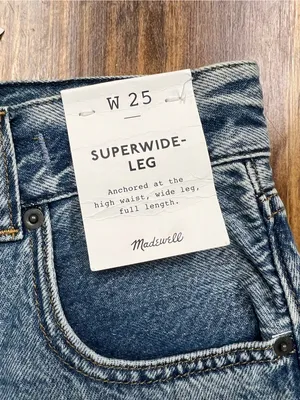 Madewell Superwide-Leg Jeans: Airy Denim Edition Size 25 NWT thumbnail 10