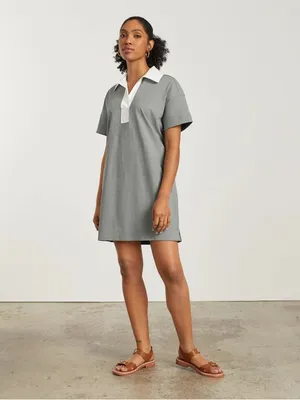 Everlane Women’s short sleeve organic cotton Polo dress sage green Size XXS NWT thumbnail 2